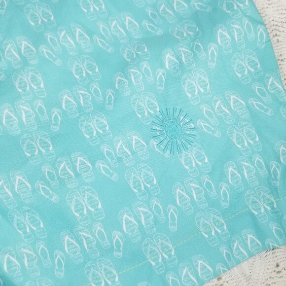 El Tuggle Flip Flop Swim Short light blue size 30 quick dry beach shorts pockets - Picture 7 of 13